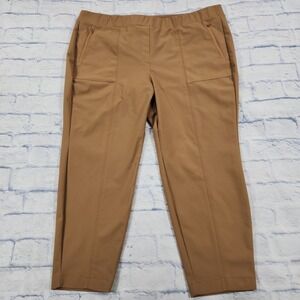 Lane Bryant WOMENS SIZE 24 On the Go Slim Ankle Stretch Mid Rise Pants Biege